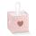 Scatolina portaconfetti rosa con bocciolini